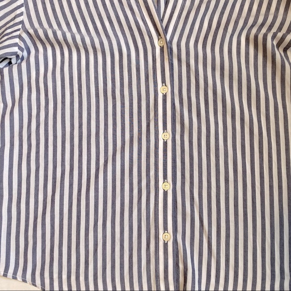 8Seconds - blue & white striped button down shirt - S - Picture 4 of 9
